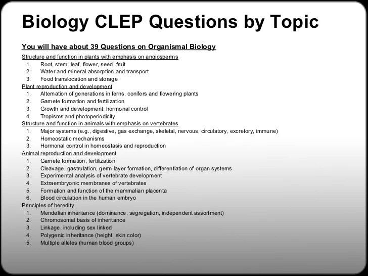 Natural sciences clep practice test