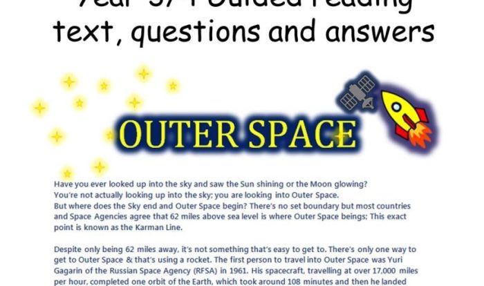 Extended reading comprehension funding space exploration