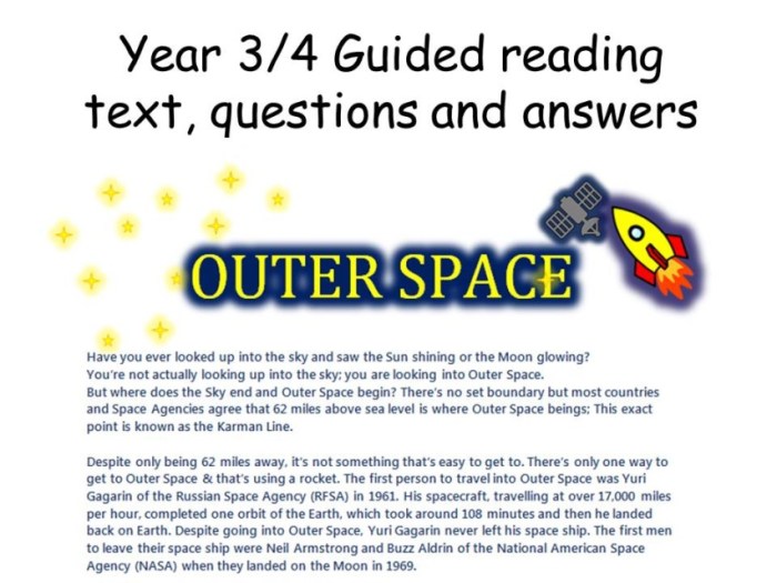 Extended reading comprehension funding space exploration